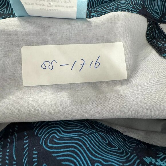 Ripskirt Hawaii Wrap Skirt Coverup Small Blue Floral Polyester Spandex SS-1716 - Picture 2 of 7